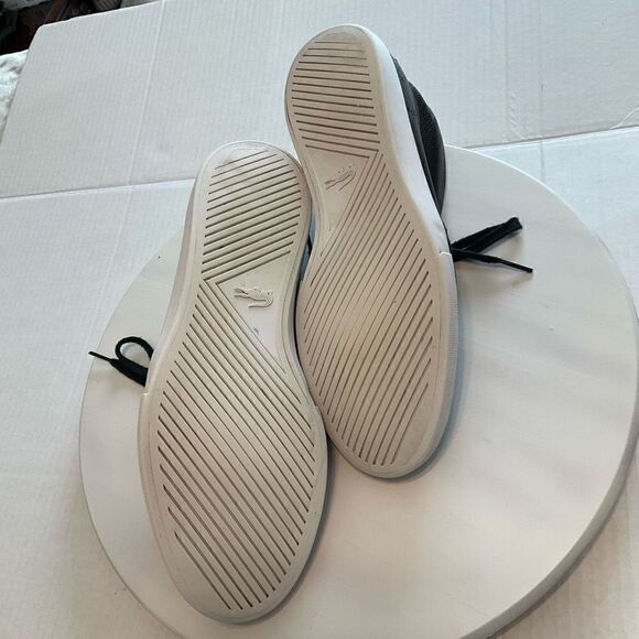 Lacoste Asparta High Top. Pebbled black leather, black. Men’s 10. Izod Alligator - Picture 5 of 11